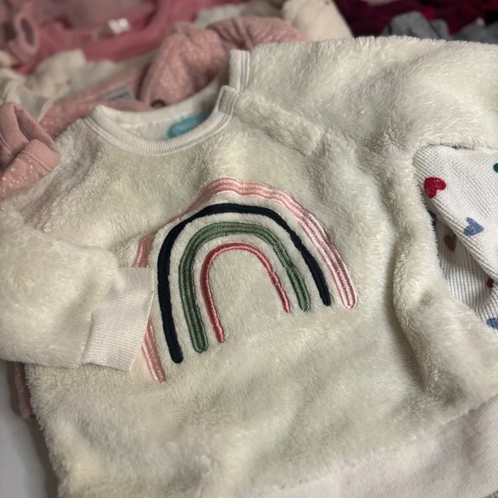Baby Girl Clothing Lot 6-12M 12M Carters Pekkle Rainbow Heart Shoes Bundle 15pc